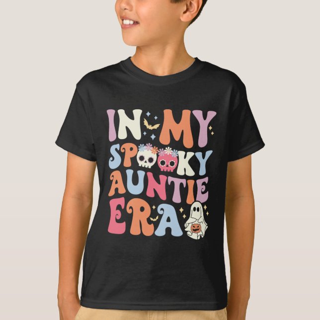 In meiner Spooky Tante Era Halloween Groovy Witchy T-Shirt (Vorderseite)
