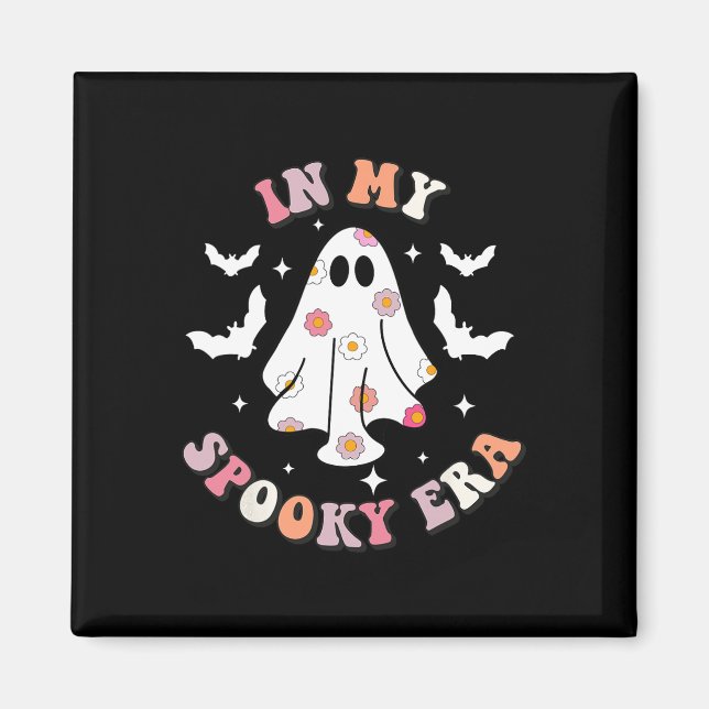 In meiner Spooky Zeit Retro Groovy Niedlich Ghost  Magnet (Vorne)