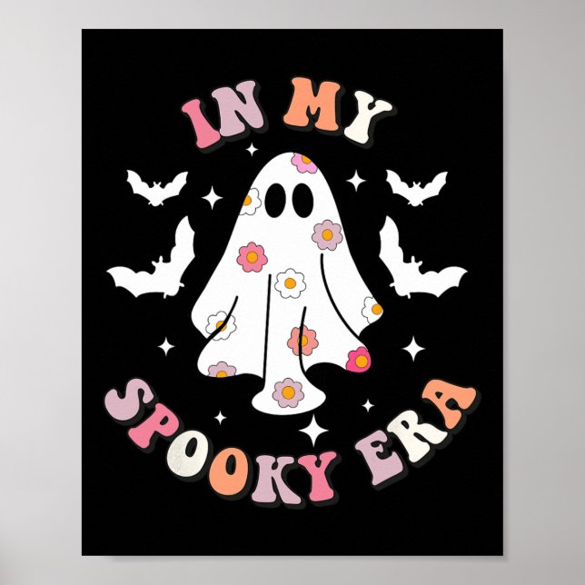 In meiner Spooky Zeit Retro Groovy Niedlich Ghost  Poster (Vorne)