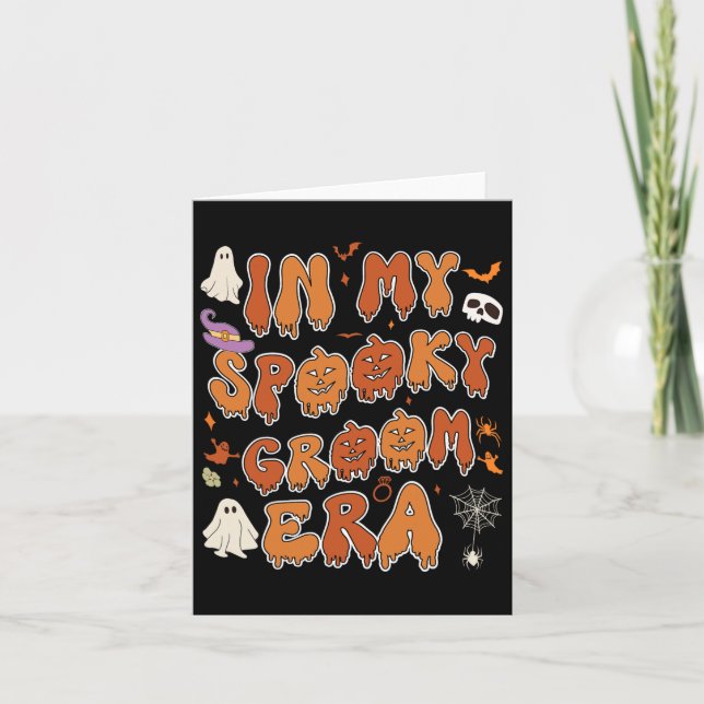 In meiner spöttischen Groom Era Halloween Wedding  Karte (Vorderseite)
