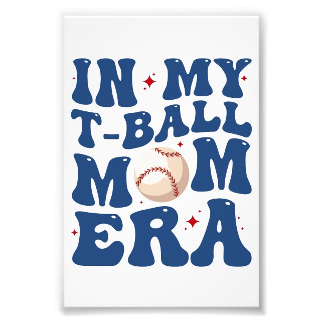 In meiner T-Ball-Mama Ära T-Shirt-Ball Mama Mutter Fotodruck (Vorne)