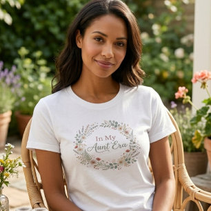 In Meiner Tante-Ära Floraler Kranz Schwester Enthü T-Shirt