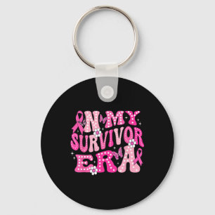 In meiner Überlebenszeit rosa Groovy Retro Brustkr Schlüsselanhänger