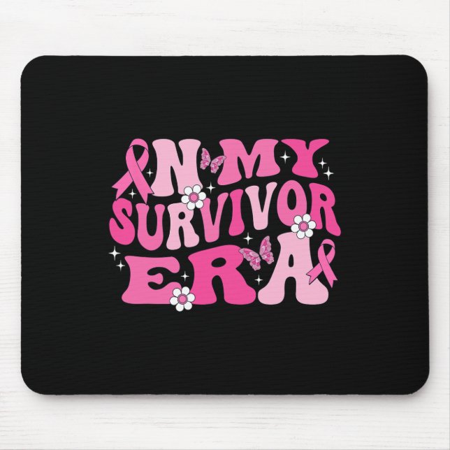 In meiner Überlebenszeit rosa Ribbon Brustkrebs Mousepad (Vorne)
