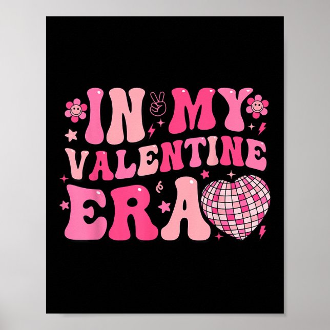 In meiner Valentine Ära Groovy Happy Valentines Da Poster (Vorne)