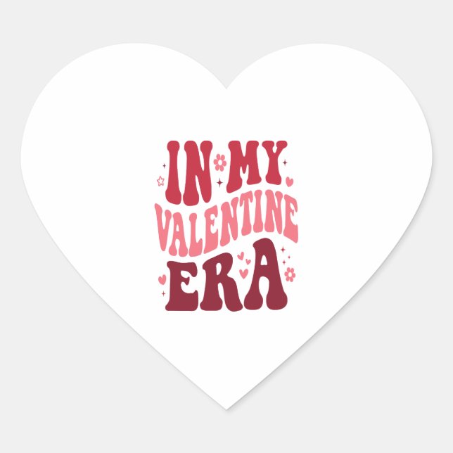 In meiner Valentinzeit Herz-Aufkleber (Vorderseite)