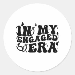 In meiner Verlobten Ära Groovy Bride Junggeselinne Runder Aufkleber