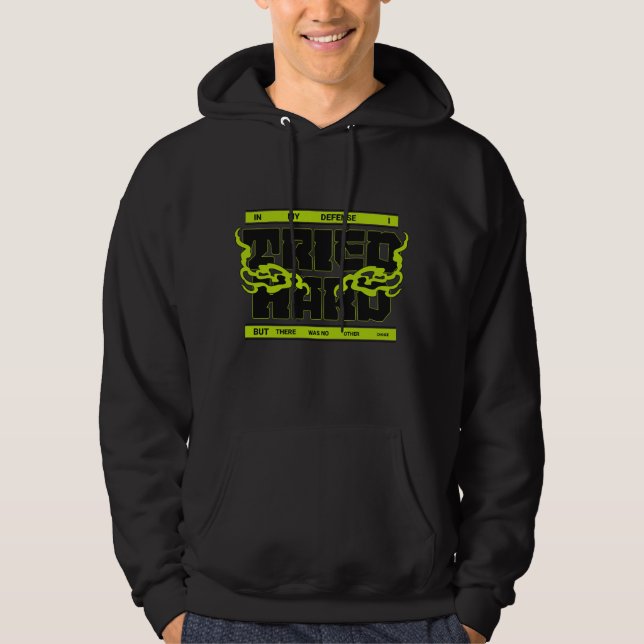 'In meiner Verteidigung' Funny Meme Men's Hoodie B (Vorderseite)