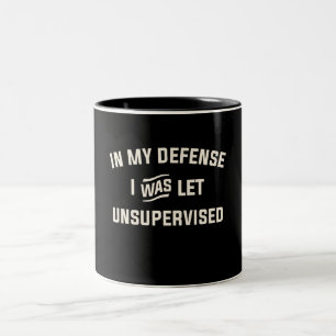 In meiner Verteidigung wurde ich unbeaufsichtigt l Zweifarbige Tasse