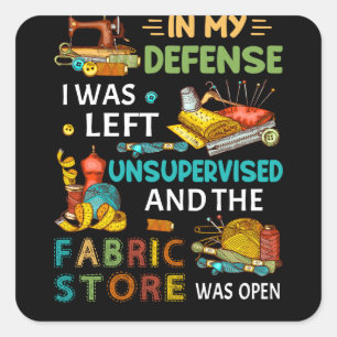 In meiner Verteidigung wurde mir ein unbeaufsichti Quadratischer Aufkleber