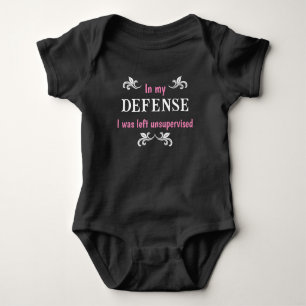 In meiner Verteidigung wurde mir unbeaufsichtigter Baby Strampler