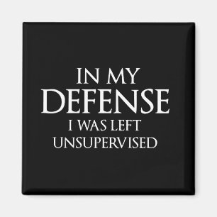 In meiner Verteidigung wurde mir unbeaufsichtigter Magnet