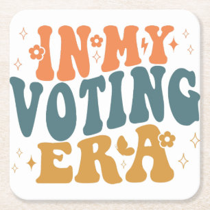 In meiner Wahlperiode kehrt die Wavy zurück Rechteckiger Pappuntersetzer