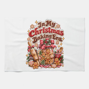 In meiner Weihnachtsback-Epoche Retro-Lebkuchen Geschirrtuch