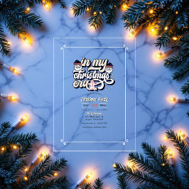 "In meiner Weihnachtszeit" Retro Vibes Holiday Par Acryleinladungen