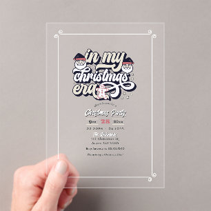 "In meiner Weihnachtszeit" Retro Vibes Holiday Par Acryleinladungen