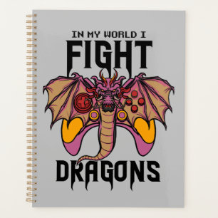 In meiner Welt kämpfe ich Drachen Planer
