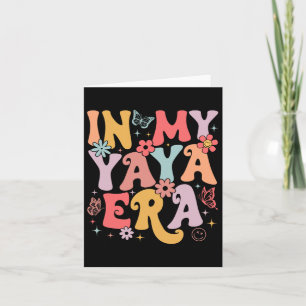 In meiner Yaya Ära Groovy Retro Mütter Day Butterf Karte