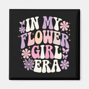 In meiner Zeit als Blumenmädchen Retro Groovy Flow Magnet