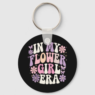 In meiner Zeit als Blumenmädchen Retro Groovy Flow Schlüsselanhänger