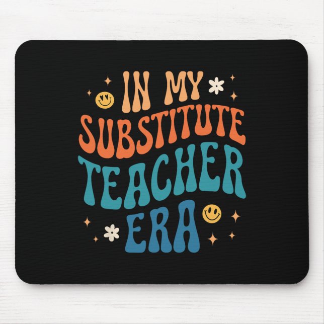 In Meiner Zeit als Vertretungslehrer Retro Groovy  Mousepad (Vorne)