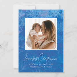 In meiner Zeit ist unser erster Weihnachtsschnee b Feiertagskarte