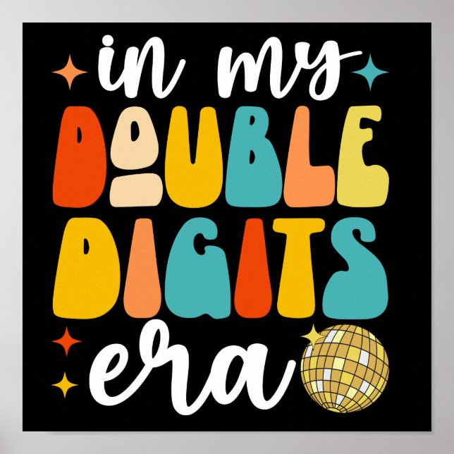 In meiner zweistelligen Ära Funny 10. Geburtstag Poster (Vorne)