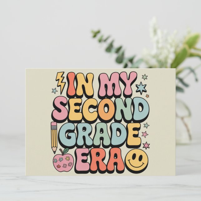 In meiner zweiten Klasse Lehrer der zweiten Klasse Einladung (Stehend Vorderseite)