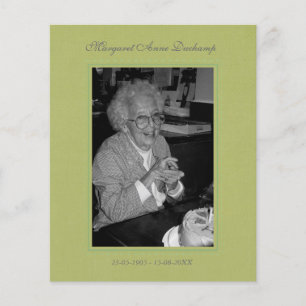 In Memoriam Erinnerung Foto über den Tod Flyer