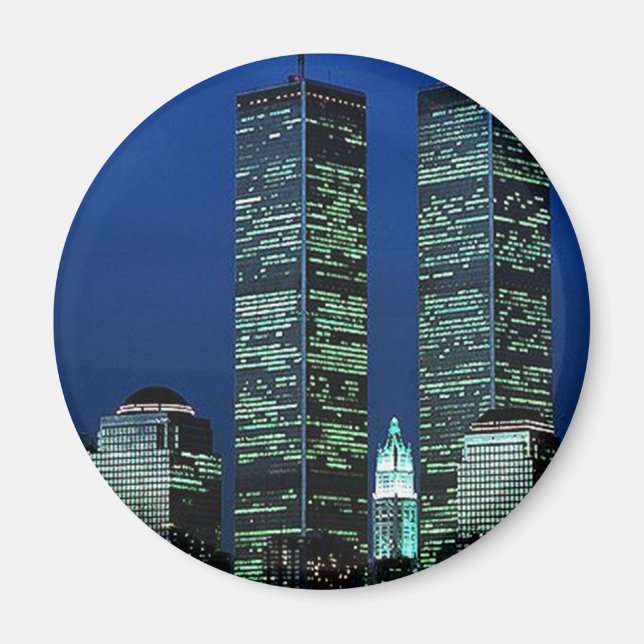 In Memoriam in Erinnerung an Twin Towers WTC NYC Magnet (Vorne)