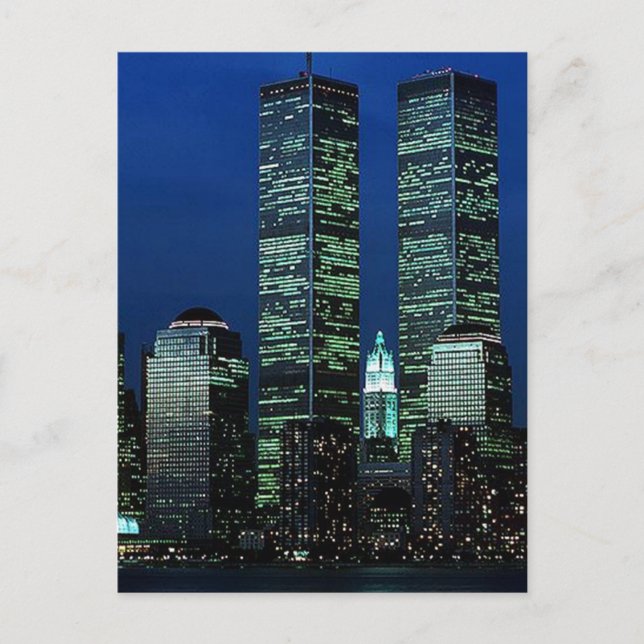 In Memoriam in Erinnerung an Twin Towers WTC NYC Postkarte (Vorderseite)
