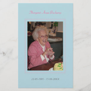 In Memoriam Liebe Erinnerung Beerdigung Foto Ausge Flyer