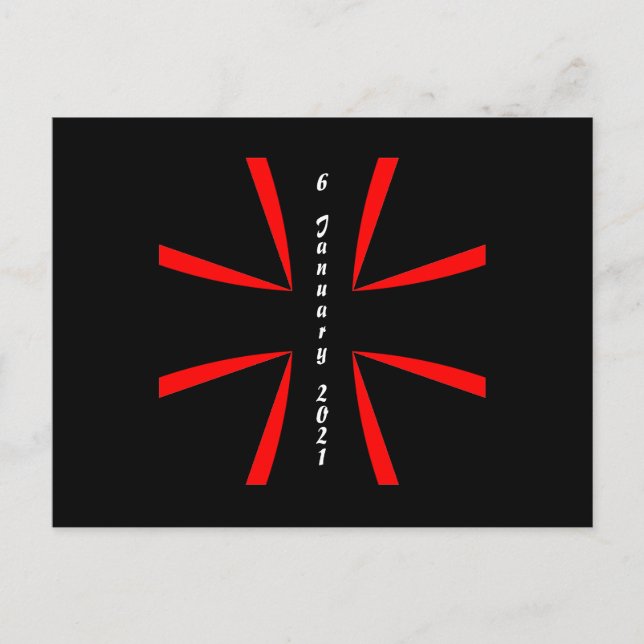 In Memoriam Rotes und Schwarzes Kreuz des Gedenken Postkarte (Vorderseite)