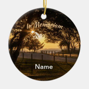 In Memoriam Sunset Keramik Ornament
