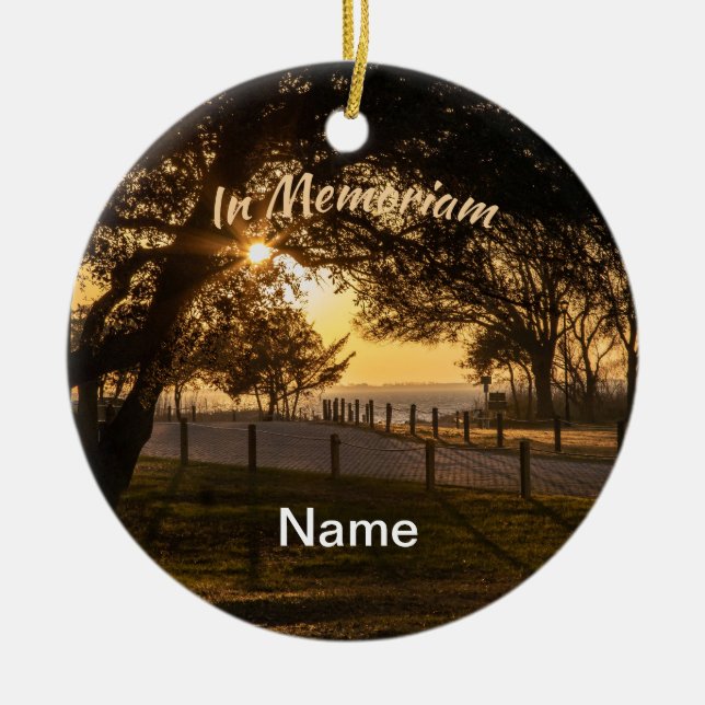 In Memoriam Sunset Keramik Ornament (Vorne)