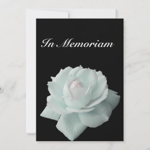 In Memoriam White Rose auf Schwarz Einladung