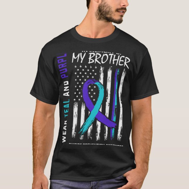 In Memory Brother Suicide Awareness Prevention Ame T-Shirt (Vorderseite)