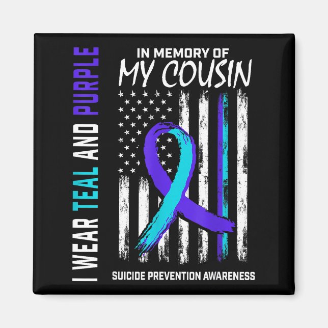 In Memory Cousin Suicide Awareness Prevention Amer Magnet (Vorne)