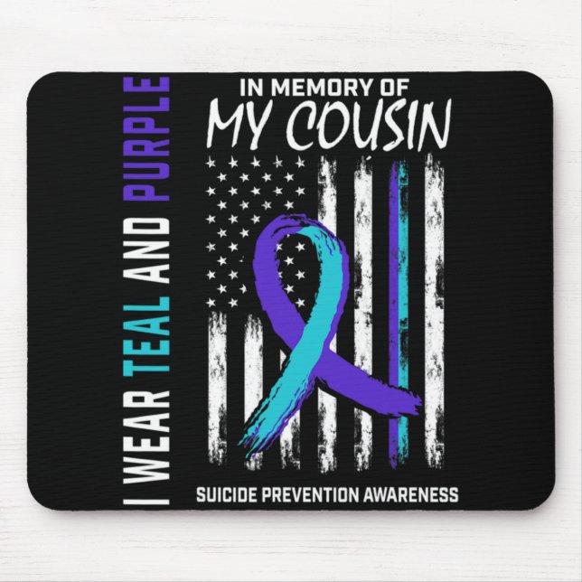 In Memory Cousin Suicide Awareness Prevention Amer Mousepad (Vorne)