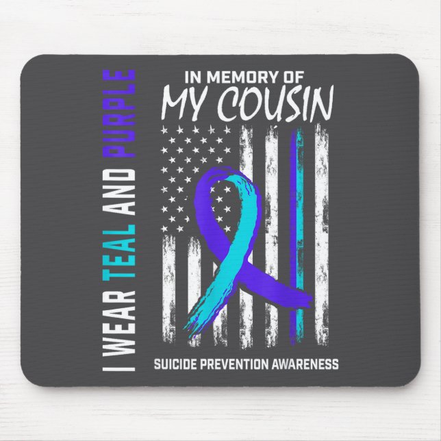 In Memory Cousin Suicide Awareness Prevention Amer Mousepad (Vorne)
