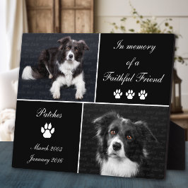 In Memory Dog Tribute PET Foto Memorial Keepsake Fotoplatte