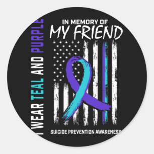 In Memory Friend Suicide Awareness Prevention Agra Runder Aufkleber