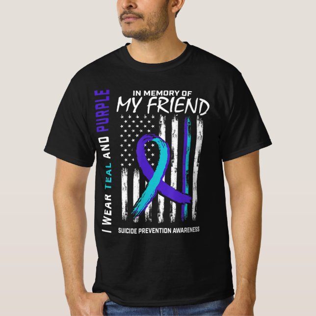 In Memory Friend Suicide Awareness Prevention Agra T-Shirt (Vorderseite)