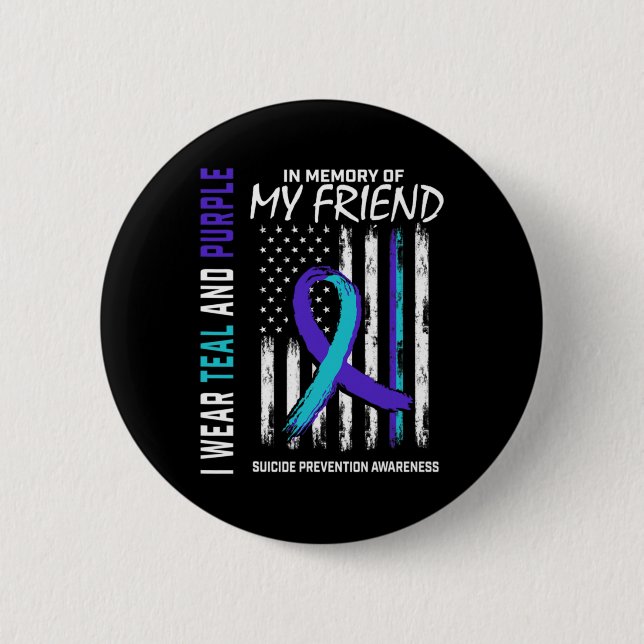 In Memory Friend Suicide Awareness Prevention Amer Button (Vorderseite)