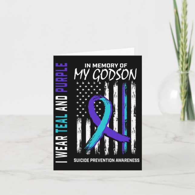 In Memory Godson Suicide Awareness Prevention Aum Karte (Vorderseite)