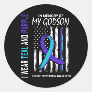 In Memory Godson Suicide Awareness Prevention Aum Runder Aufkleber