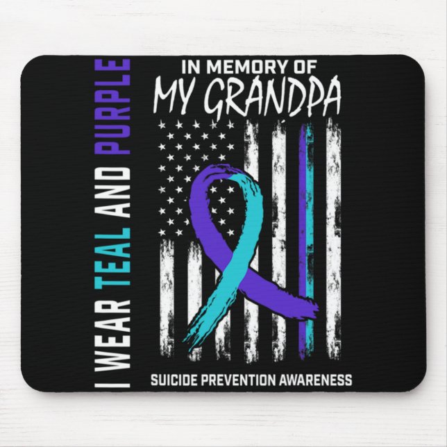 In Memory Grandpa Suicide Awareness Prevention Ame Mousepad (Vorne)