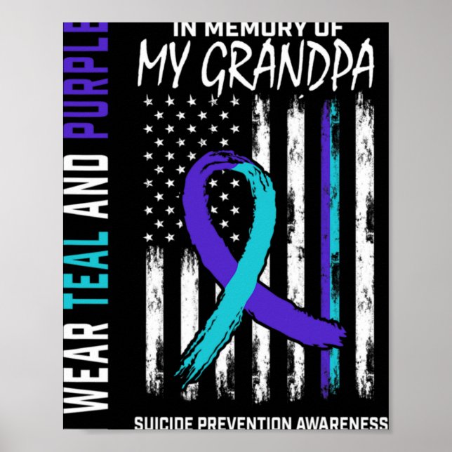 In Memory Grandpa Suicide Awareness Prevention Ame Poster (Vorne)