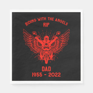 In Memory Motorradfahrer Beerdigung Serviette