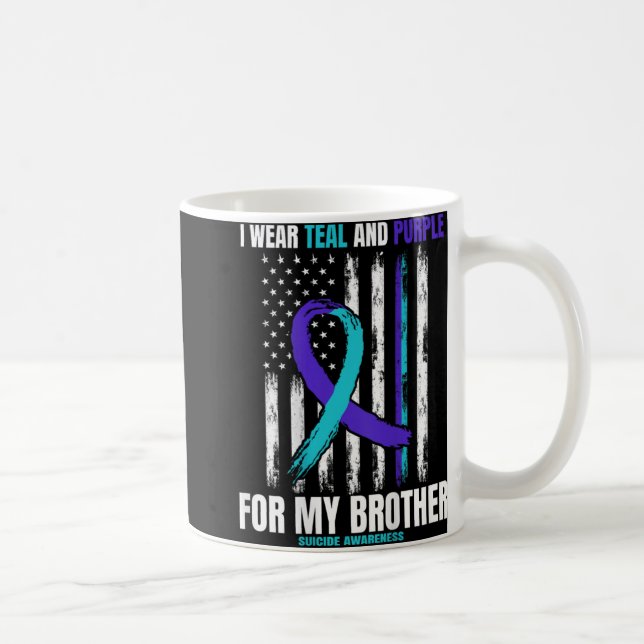 In Memory Of Brother Suicide Awareness Flag Graphi Kaffeetasse (Rechts)